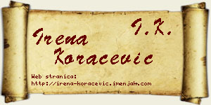 Irena Koraćević vizit kartica